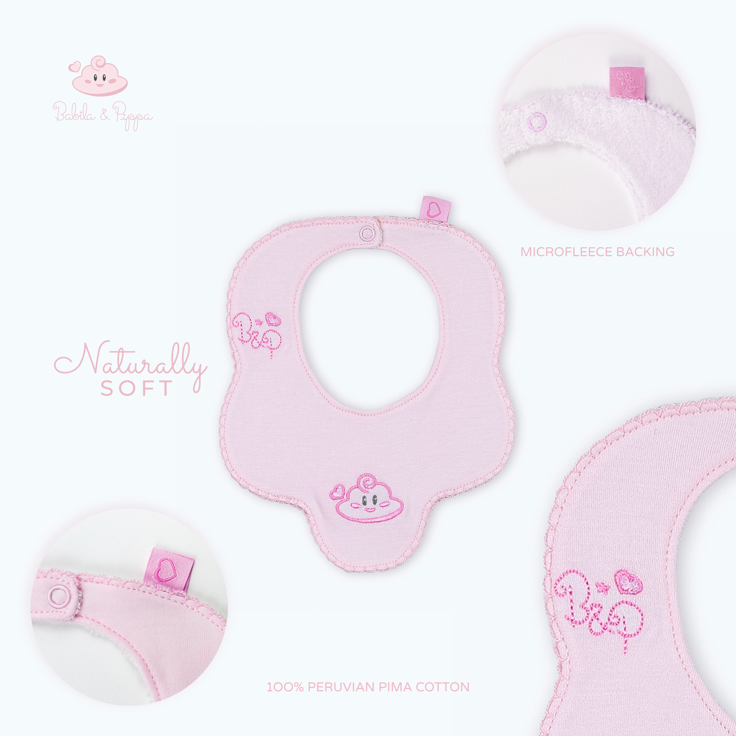 Baby Bib "Cloud Blush"